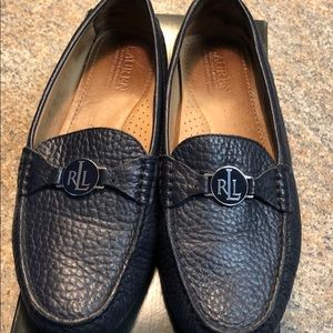 Ralph Lauren Carley Navy Loafers Sz 9.5